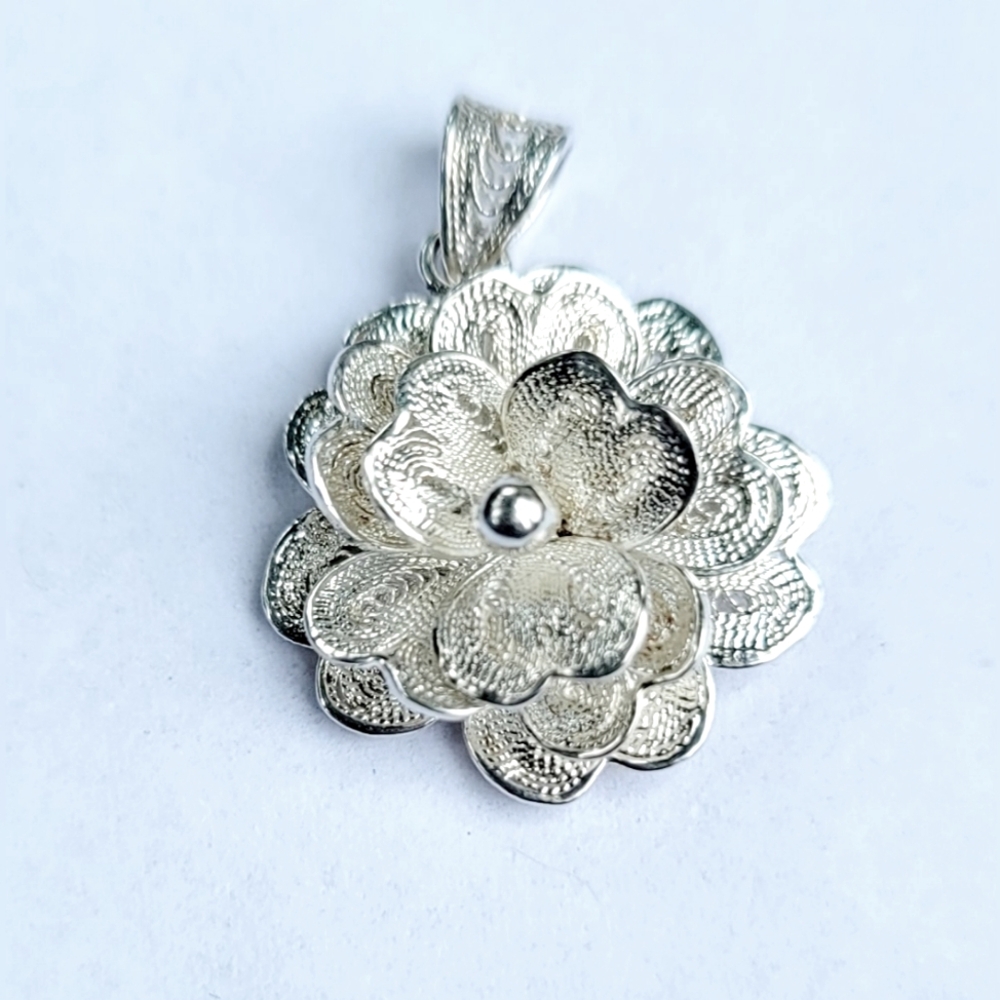 Filigree Floral Italian Made Pendant